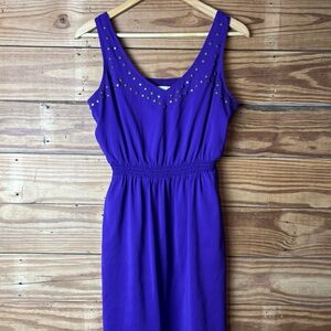 Gianni Bini Studded Purple Midi Dress